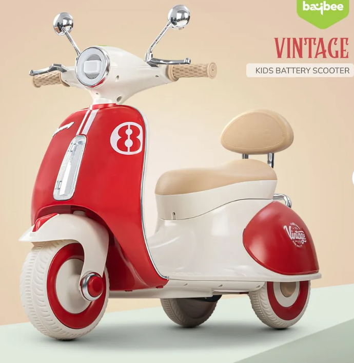 Vintage Vespa Electric Scooty with Light & Music Age 1-3 years