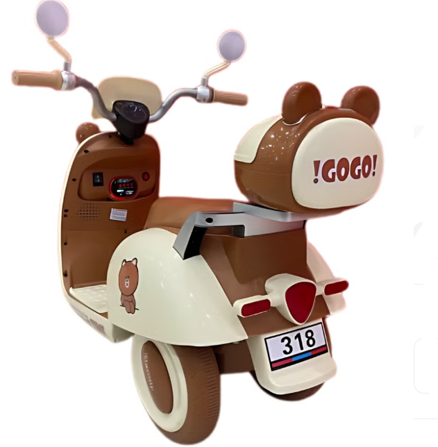 Kids Ride-on Cute Pet Style Electric Motorcycle - Tricycle with Music and Lights Age 3-6