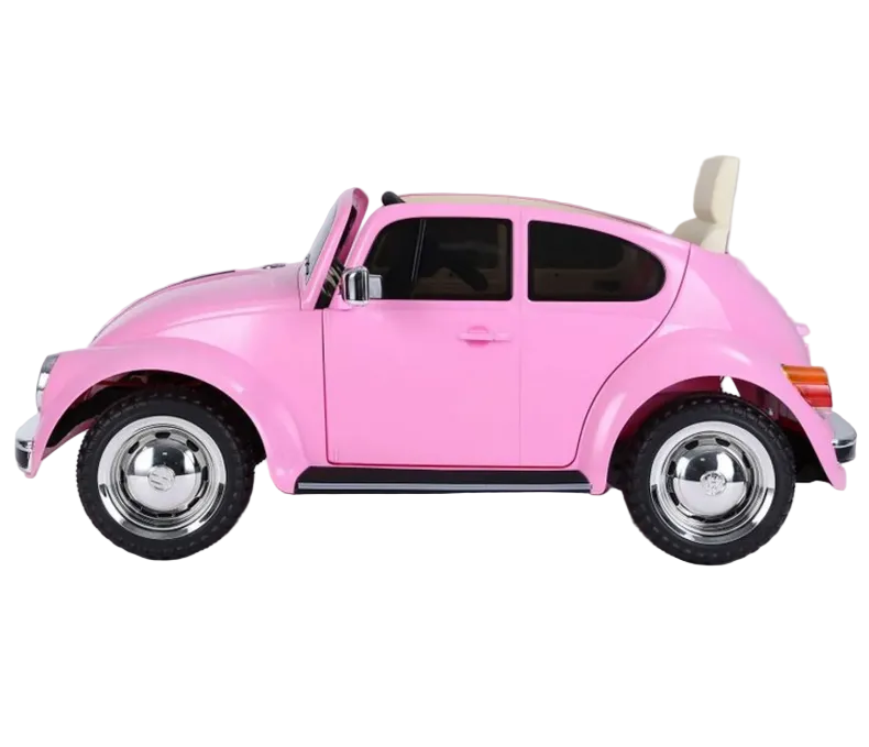 Volkswagen Beetle Kids Electric Ride On Car - Pink Age 3+