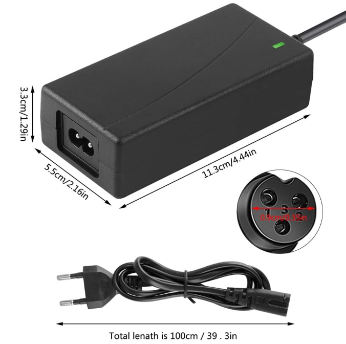Hoverboard Charger Electric Scooter Charger, 42V 2A