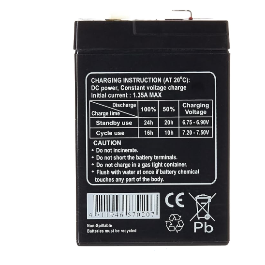 6V 4.5Ah sealed lead acid (SLA) battery For kids Ride on Toys Bikes