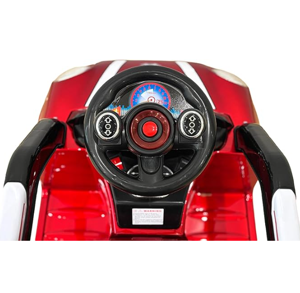 Kids Ride-On Push Car, Mini Cooper Style Parent Handle, Steering Wheel 6V battery operated 2-4 years