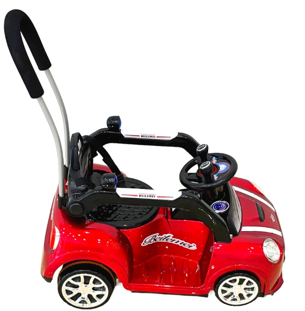Kids Ride-On Push Car, Mini Cooper Style Parent Handle, Steering Wheel 6V battery operated 2-4 years