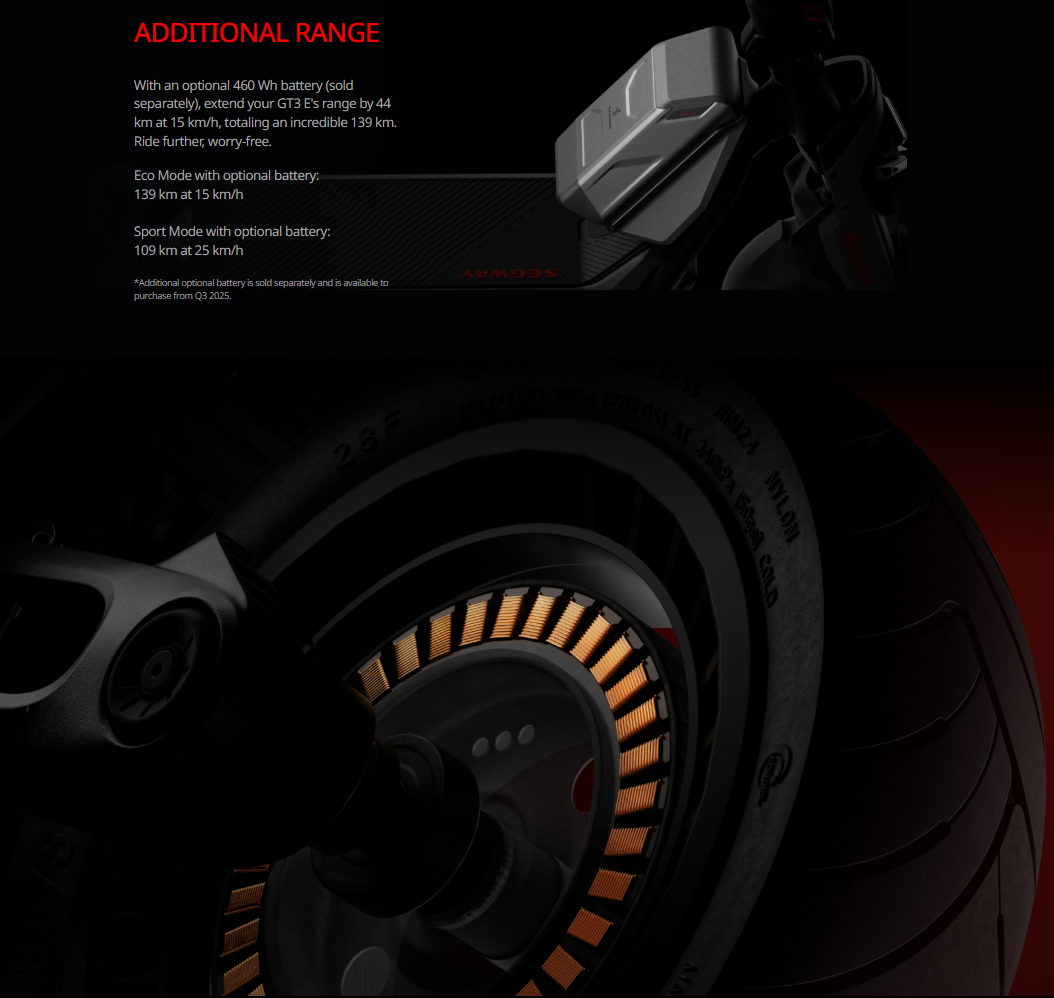 Segway Ninebot GT3 Super scooter 50kmh max speed 80km Range 2400W max power
