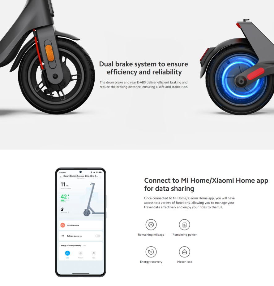Xiaomi Electric Scooter 4 Lite 2nd Gen Black EU