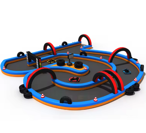 Commercial Inflatable Go-Kart Race Track Safety Fence