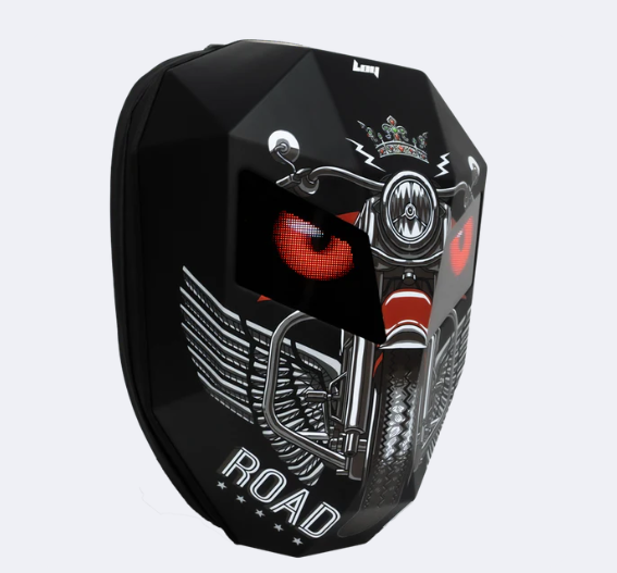 Iron Man Crown LED Display Smart Backpack – Ultimate Rider Visibility & Style