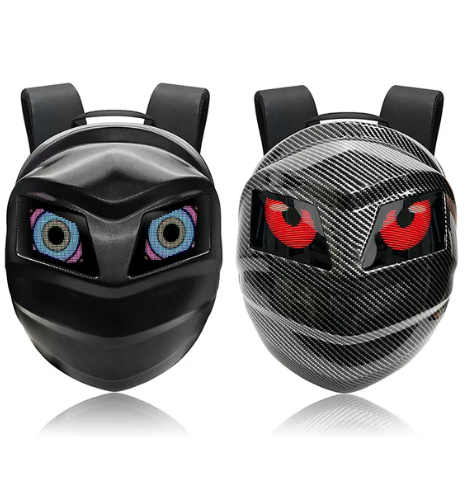 Iron Man Crown LED Display Smart Backpack – Ultimate Rider Visibility & Style
