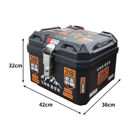 45L Universal Motorcycle Rear Storage Box – Hard Shell Tail Luggage