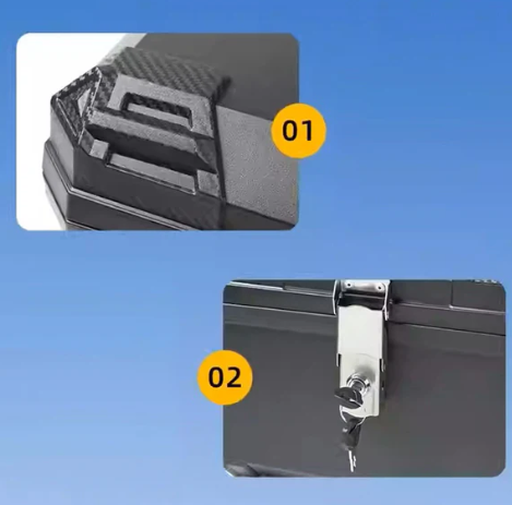 45L Universal Motorcycle Rear Storage Box – Hard Shell Tail Luggage