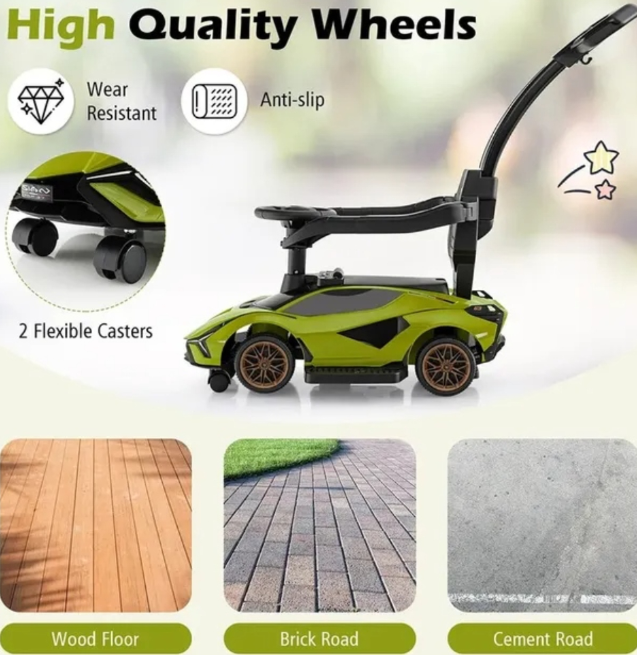 Lamborghini 3-in-1 Ride-On Push Car (Age 1–5 Years)