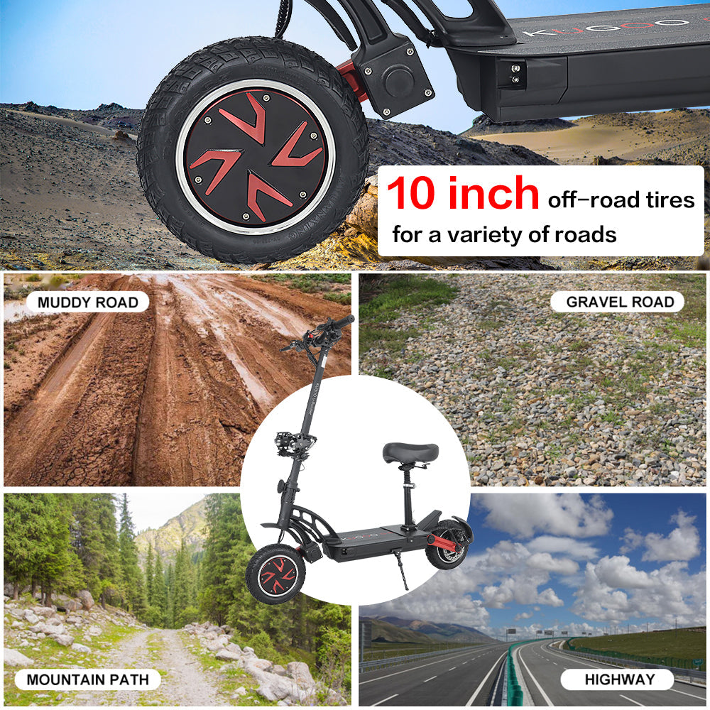KUGOO G Booster OffRoad Electric Scooter with 1000W Dual motors 60kmh max speed 85km range