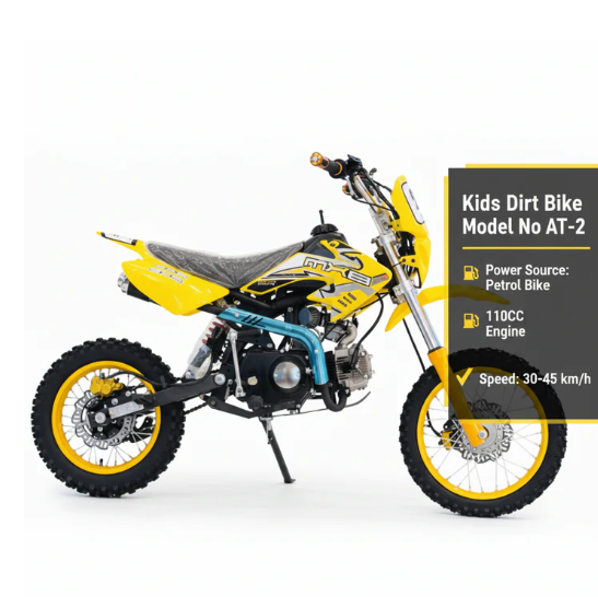 Kids Gas Dirt Bike AT-2 110CC Age 8-16 Years