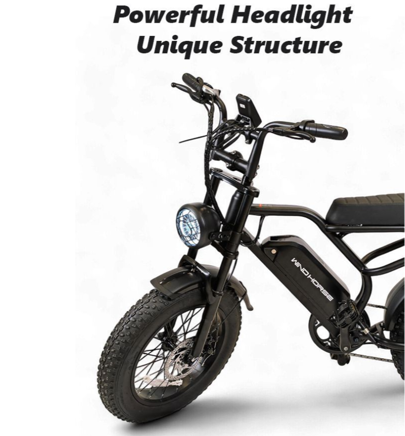 WINDHORSE V8 PRO 2025 NEW HARLEY ELECTRIC BIKE 48V 15AH 750W