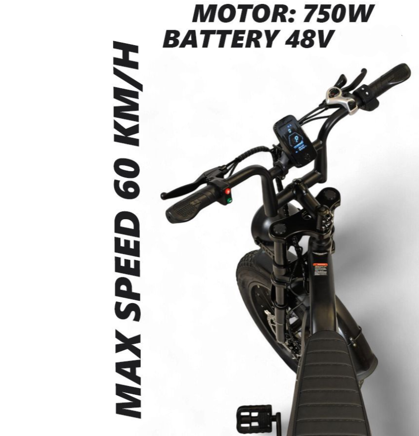 WINDHORSE V8 PRO 2025 NEW HARLEY ELECTRIC BIKE 48V 15AH 750W
