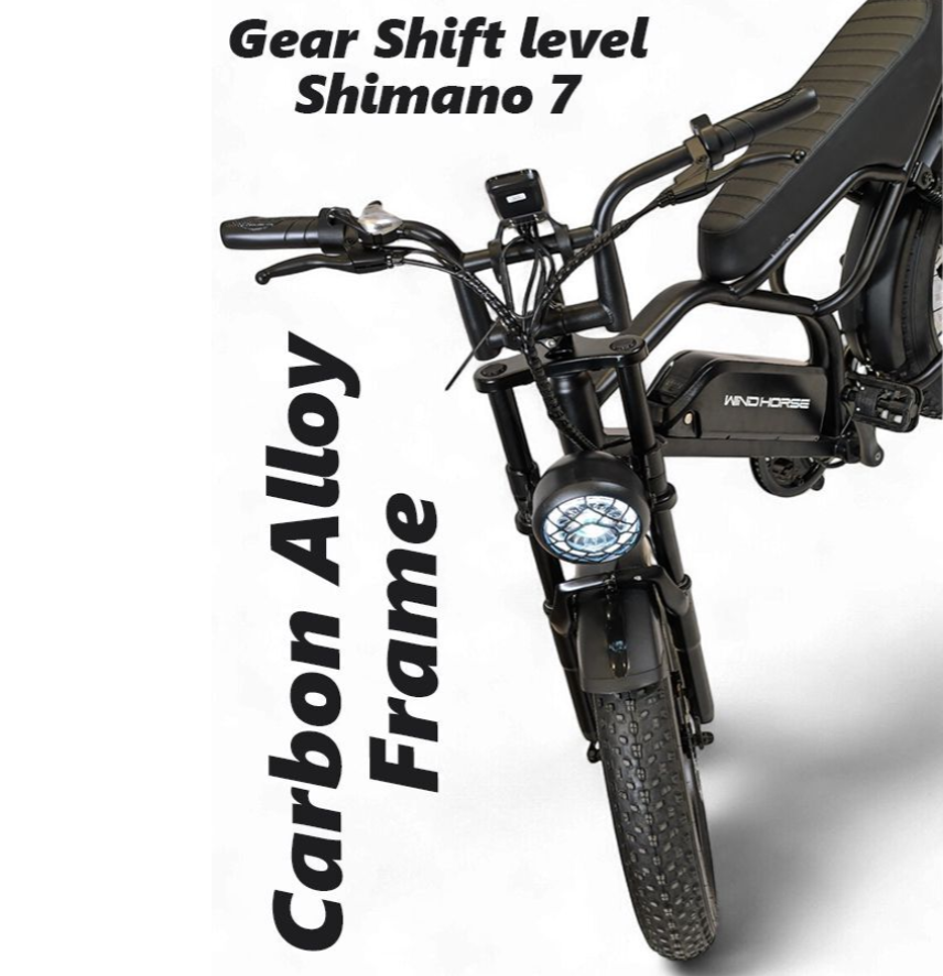 Windhorse V8 Fat Tyre E Bike 48V 18Ah 750W 2025 NEW Model