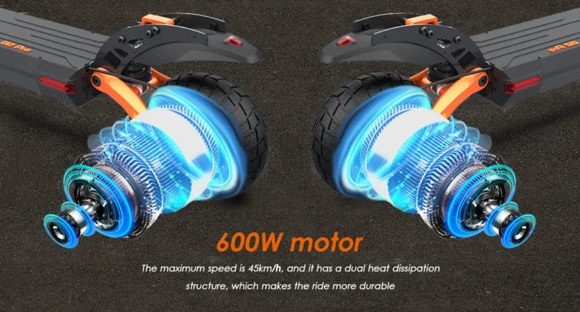 Kugoo Kirin G2 Pro Electric Scooter 48V 15Ah with 600W Single motor & Adjustable seat