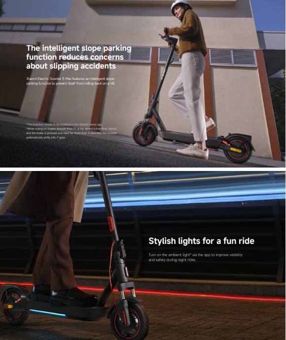 Xiaomi Electric Scooter 5 Max GL 60km Long Range Fast charging