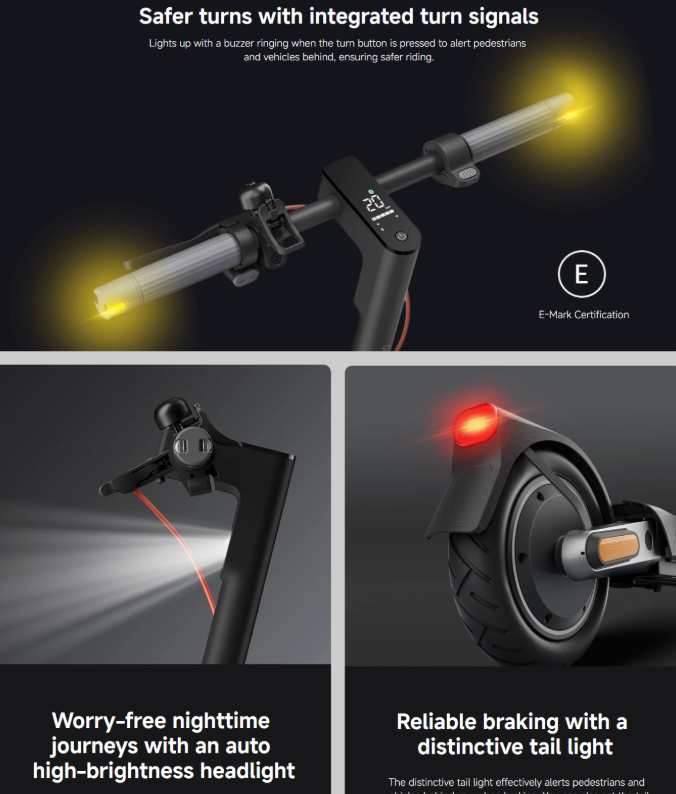 Xiaomi Electric Scooter 5 Pro 60km Long Range EABS Turning Lights