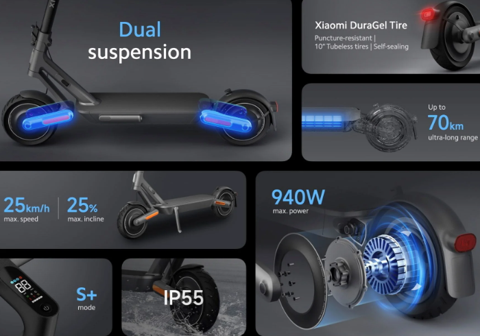 Xiaomi Electric Scooter 4 Ultra Wide deck 70km Long Range Black
