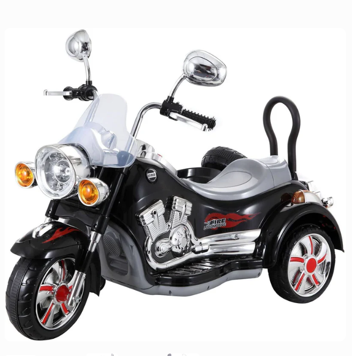 Luxury electric 3-Wheel Ride-On Sidecar Bike Age 4-7