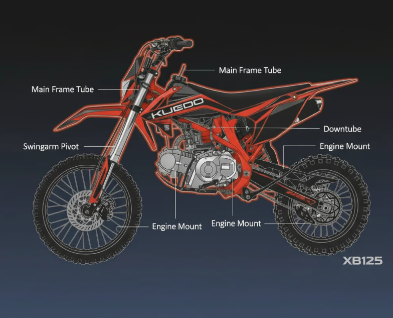 KUGOO 125CC 4 STROKE OFF ROAD GAS BIKE -2026