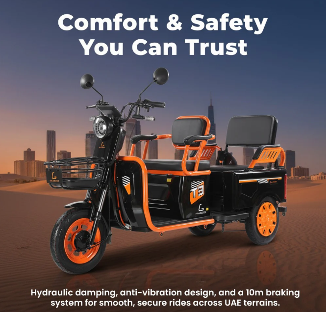 Kugoo T3 Electric Trike Hybrid Passenger & Cargo city use