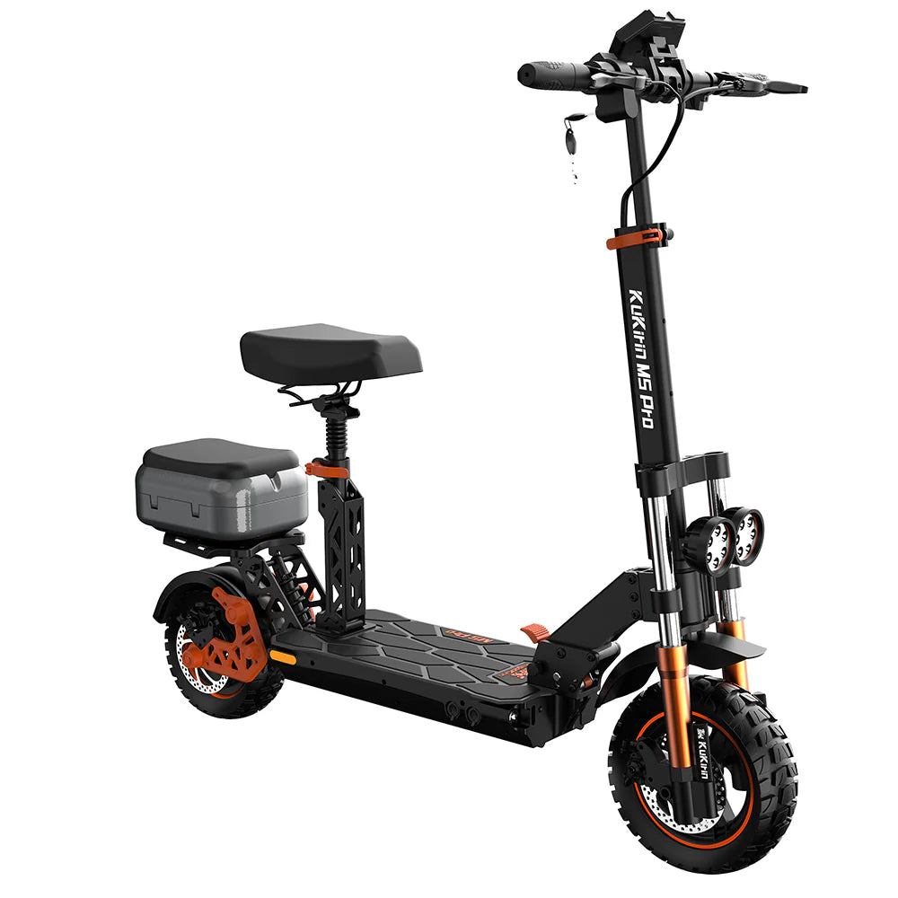 KUGOO KIRIN M5 Pro Electric Scooter 48V 20Ah 1200W max speed 52kmh Range 70Km with seat & luggage space