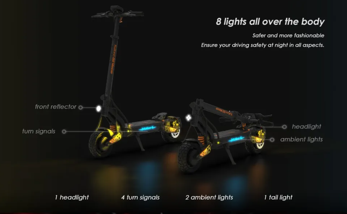 KuKirin G2 Master Electric Scooter -2025 Vesion 52V 20.8Ah 1000W Dual