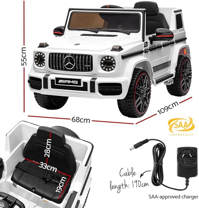 Kids Ride On Cars Mercedes-Benz Amg G63 Licensed With Remote Control Mp3