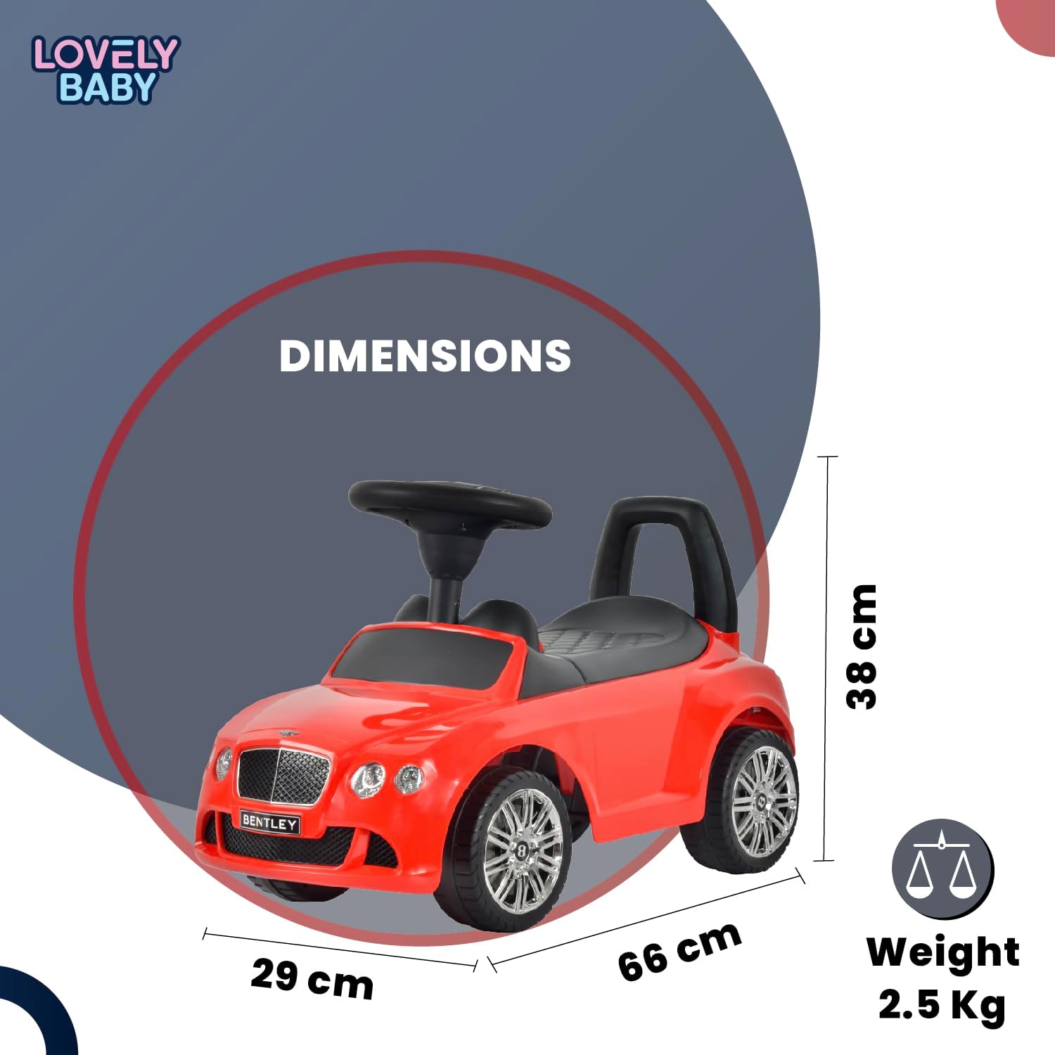 Cute Baby Bentley Continental GT Speed Push Car Age 2-4
