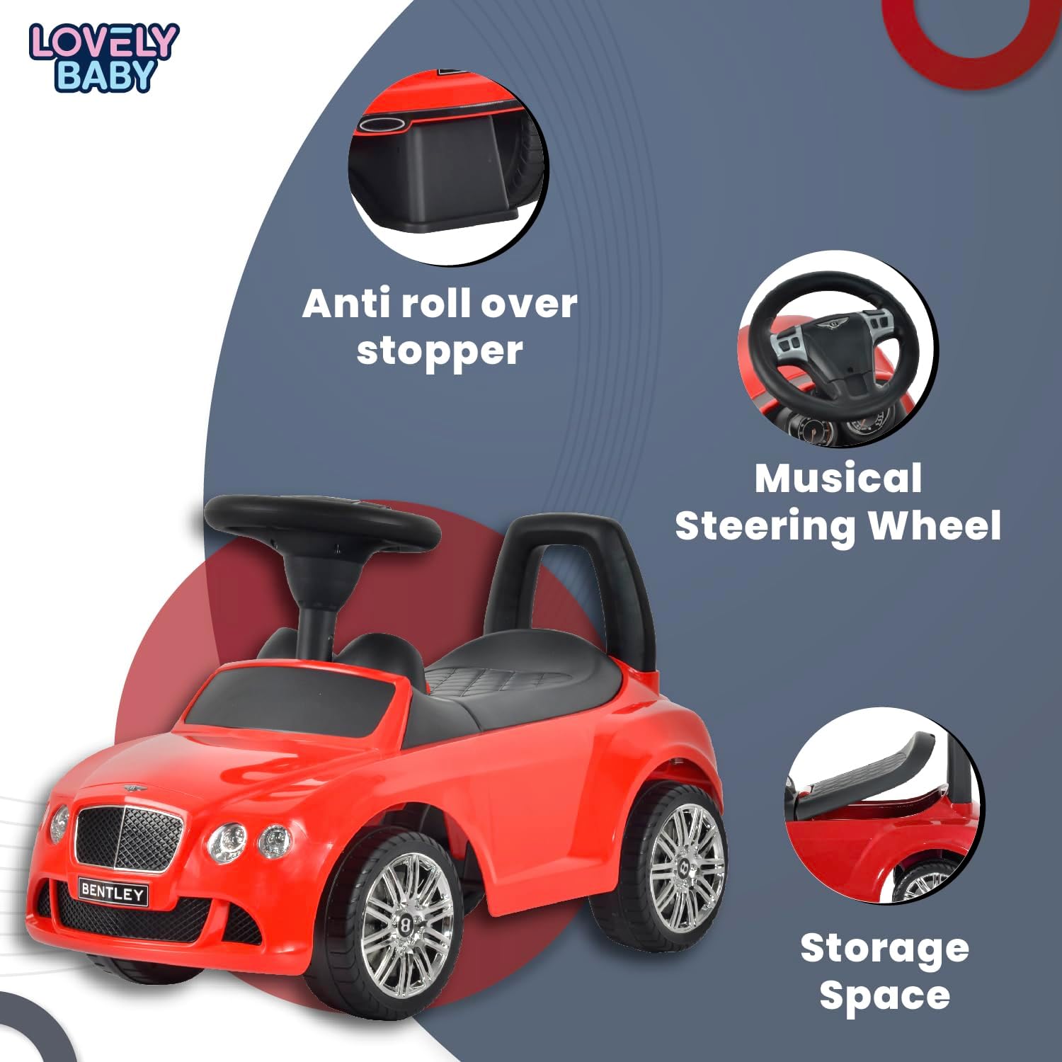 Cute Baby Bentley Continental GT Speed Push Car Age 2-4