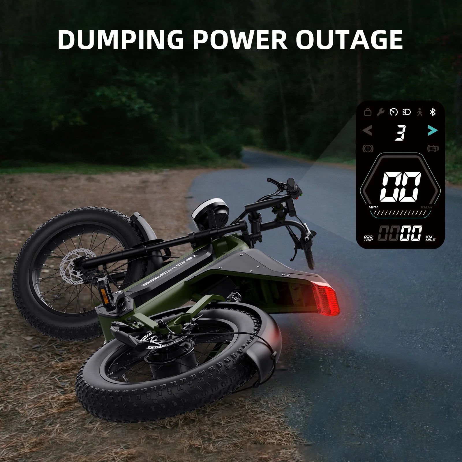 WindHorse D3 Fat Tyre All Terrain Electric Bike 48V 18Ah 1000W