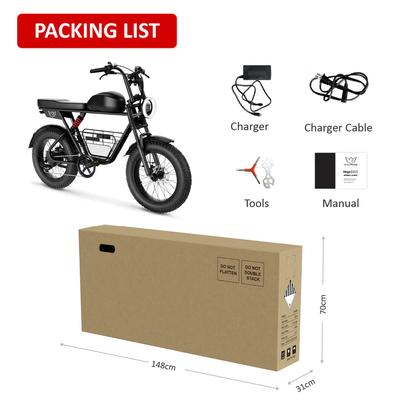Windhorse D5 Electric Bike 48V 21Ah 1000W Fat Tyre 70Km Range