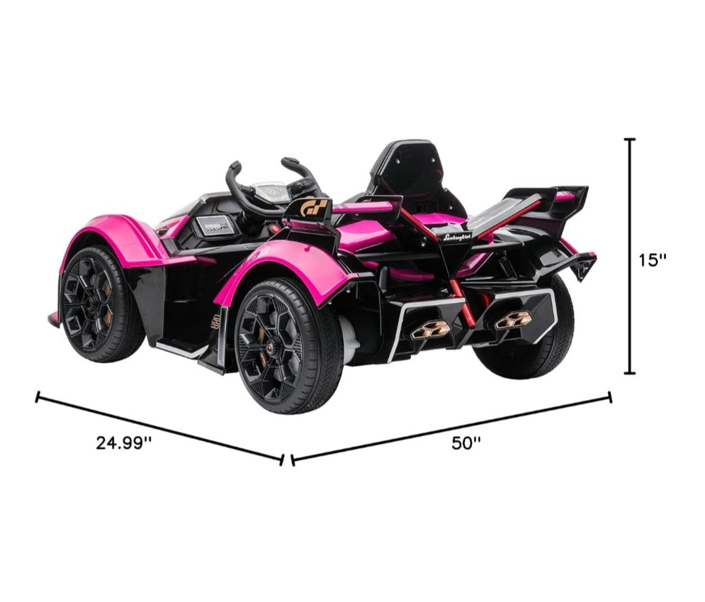 Lamborghini V12 Vision Gran Turismo Ride on Sports Car for Kids,Large Age 3-8