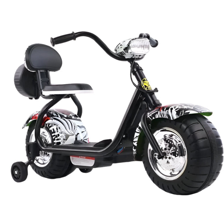 Kids Harley E scooter With Auxillary wheels Age 2-6 Years