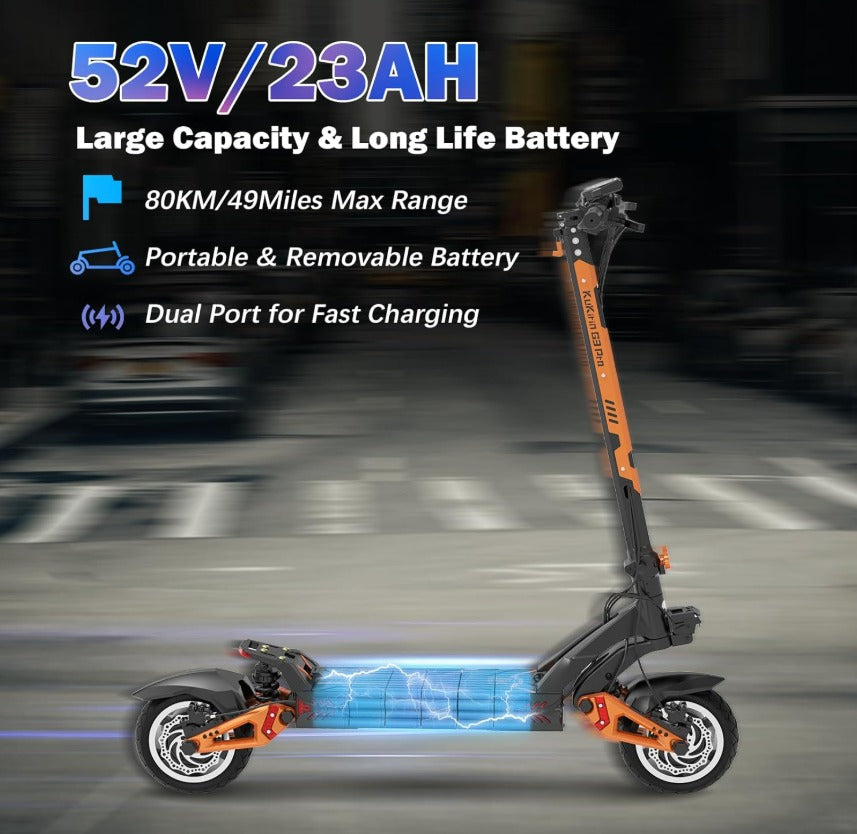 KuKirin G3 Pro Electric Scooter 2025 Version 52V 23Ah 1200W Dual