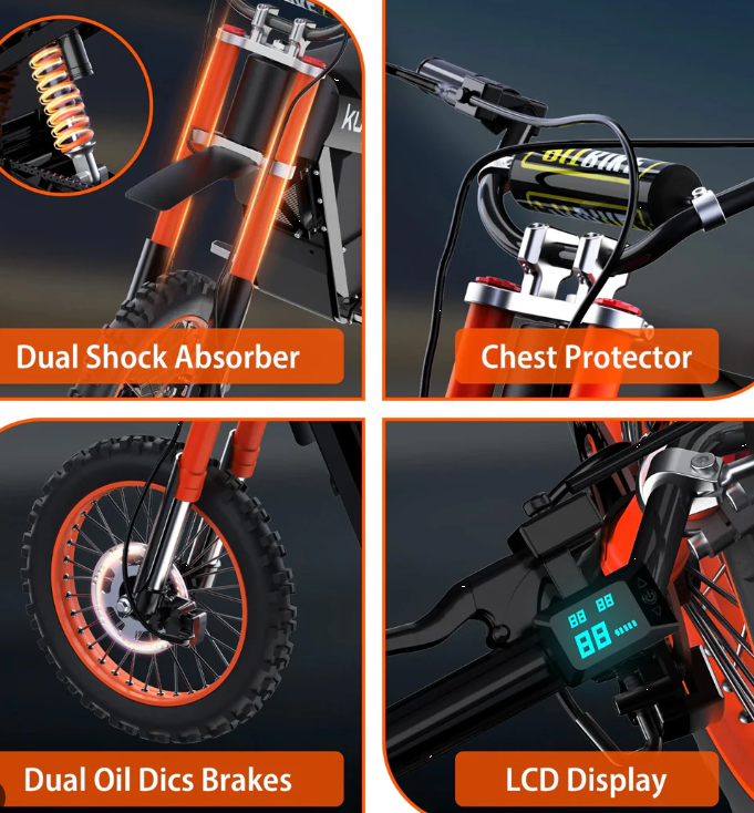 NEW 2025 Kugoo Wish 01 Electric Dirt Bike pit Bike 55Kmh 50km Range