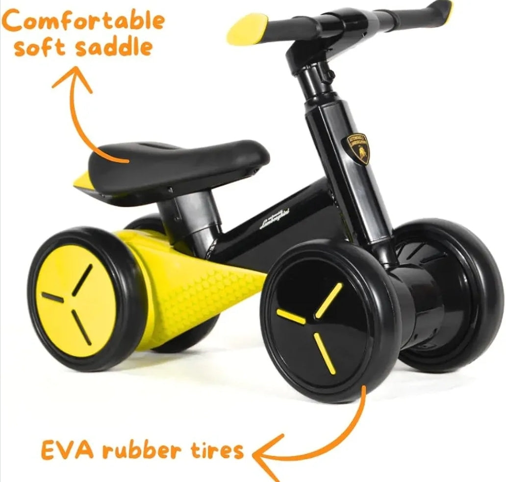 Lamborghini Balance Bike 4Wheels  – Officially Licensed for kids Age 18 Months up