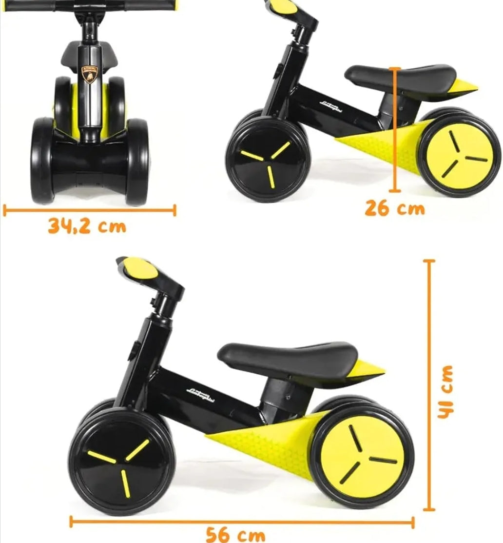 Lamborghini Balance Bike 4Wheels  – Officially Licensed for kids Age 18 Months up